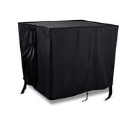 Onlyme Gas Fire Pit Cover Square, 33 Inch Waterproof,Windproof,420D Oxford Fabric Fire Pit Table Cover for Outdoor and Indoor - Black (84x84x61cm)