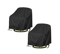 Onlyme Outdoor Swivel Chair Cover Waterproof 2 Pack, 96x100x97cm | 420D Oxford Dustproof UV-resistant, with Drawstring Buckles Handles & Vent, for Garden/Patio Dining/Rocking Chair
