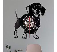 Onlymygod Dachshund Dog Vinyl Record Wall Clock Animals Wall Clock Home Decor Puppy Time Clock Dog Lover Gift horloge