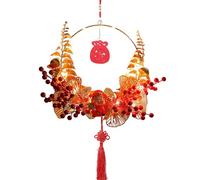 Onlynery Chinese Wreath - LED Chinese Fu Character Wreath | Chinese New Year Pendant 2024 New Year Blessing Wreath Door Garland Ornaments Spring Festival