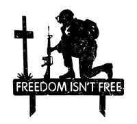 Onlynery Kneeling Soldier Ornaments | Silhouette Garden Metal Kneeling Soldier, Wrought Iron Easy to Install Kneeling Soldier Silhouette, No Fading No Rust Garden Decor for Men, Women, Friends