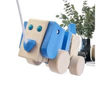 Onlynery Wooden Pull Toy - with String Wooden Educational Crawling Puppy,Toddler Pull Activity Walking Toy | for Boys Girls Preschoolers Home Indoor Outdoor Travel
