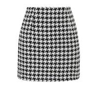 onlypuff Fall Plaid Skirts for Women High Waist Bodycon Mini Skirt Ladies Above The Knee Dress Fall Fashion Outfits