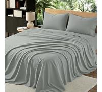 OnlySet 100% Organic Linen Sheets King Size Set Bed Sheets for Hot Sleepers