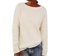 ONLYSTORY Womens Fair Isle Sweaters Fall Winter Trendy Vintage Sweater Seniors Crewneck Knit Wool Pullover Tops 2025, Z Apricot, XL