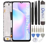 OnlyTech - Complete LCD Screen with Assembly Frame Replacement for Xiaomi Redmi 9A/9C/9AT/10A with 15 Tools Repair Kit