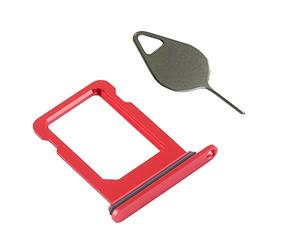 OnlyTech - iPhone 12 Mini Red - Replacement SIM Card Tray - With Seal Installed + Removal Tool
