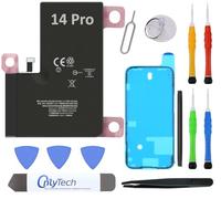 OnlyTech - Premium Replacement Battery for iPhone 14 Pro - 3200mAh, identical quality - Kit 12 Professional Tools and Screen Adhesive Included