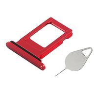 OnlyTech - SIM Card Drawer/Holder Compatible with iPhone XR Red - With Installed Seal + Extraction Tool