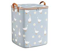 Onmargeen Clothes Storage Bins Foldable Closet Organizers,Storage Containers with Reinforced Handle Strong zippers closure,for Clothing, Blanket, Comforters, Bed Sheets, Pillows and Toys (blue-180L)