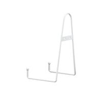 Onmargeen Wall Mount Easel Plate Display Hanger, Metal Vertical Plate Stand Holder, Mural Wall Picture Frame Stands with Screws - Large (White)