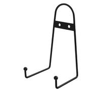 Onmargeen Wall Mount Easel Plate Display Hanger, Metal Vertical Plate Stand Holder, Mural Wall Picture Frame Stands with Screws - Large (Black)