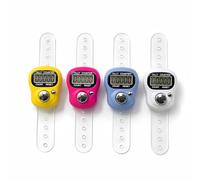 OnMexa Digital Finger Tally Counter, 5 Digit Handheld Click Counter with LCD Display | Manual Counting Clicker for Prayer, Golf, Sports, Events & Inventory Counting - Pack of 4 Assorted Colors