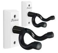Onmiwod Guitar Wall Mount 2 Pack, White Hardwood Hanger, U-Shaped Guita Mount, Guitar Holder Hook Stand Wall for Acoustic, Bass, Electric Guitar, Banjo, for Guitar Player Men Boy