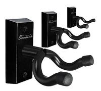 Onmiwod Guitar Wall Mount 3 Pack, Black Hardwood Guitar Hanger, U-Shaped Guitar Wall Hanger Mount, Guitar Holder Hook Stand for Acoustic, Electric Guitar, Banjo, Bass, Gift for Guitar Player Men Boy