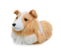 Onmygogo Fuzzy Winter Animal Dog House Slippers for Men and Women (Shetland Sheepdog, UK size 6-9)