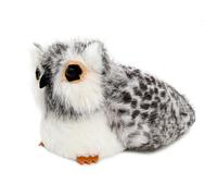 Onmygogo Fuzzy Winter Animal Slippers for Men and Women (grey owl, UK size 6-9)