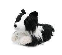 Onmygogo Novelty Animal Slippers for Women Ladies Girls Furry Yorkshire Schnauzer Dog Slippers For Adult (UK women size 4-6, Border Collie)