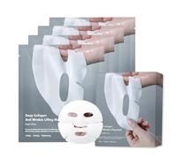 ONMYLOVIN Skinqueen Deep Collagen Overnight Mask, Organic Collagen Real Deep Mask, Skinqueen Korean Collagen Films, Deep Collagen, Anti-Wrinkle Firming Lifting Face Mask, 4 Pack