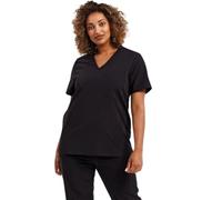 ONNA BY PREMIER Limitless Stretch Women's Tunic, 4-Way Stretch for Easy Movement, Breathable, Recycled Polyester, V-Neck Style with Single Chest Pocket, Modern Fit, Colour Black Size L