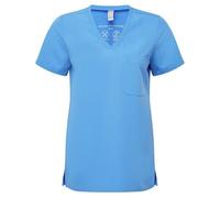 ONNA BY PREMIER Limitless Stretch Women's Tunic, 4-Way Stretch for Easy Movement, Breathable, Recycled Polyester, V-Neck Style with Single Chest Pocket, Modern Fit, Colour Ceil Size 3XL