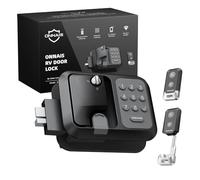 ONNAIS Full Metal RV Keyless Entry Door Lock with Password & Remote, Trailer & Camper Door Lock Replacement, Versatile Latch for RVs