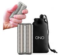 ONO Roller - Handheld Fidget Toy for Adults | Help Relieve Stress, Anxiety, Tension | Promotes Focus, Clarity | Compact, Portable Design (Acupressure, Junior Size - Stainless Steel)