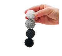 ONO Signets - Silicone Magnetic Balls with Textured Dimples, Bumps, and Waves | Fun to Play with Fidget Toy for Adults | Help Relieve Stress, Anxiety, Tension (Graphite, Set of 4)