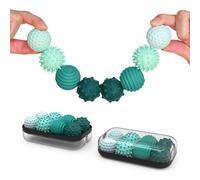 ONO Signets - Silicone Magnetic Balls with Textured Dimples, Bumps, and Waves | Fun to Play with Fidget Toy for Adults | Help Relieve Stress, Anxiety, Tension (Turquoise, Set of 8)