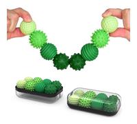 ONO Signets - Silicone Magnetic Balls with Textured Dimples, Bumps & Waves | Fun Fidget Toy for Adults | Relieves Stress, Anxiety & Tension (Emerald, Set of 8)