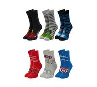 ONOMATO! Children's Socks Boys in Set of 6 with Various Designs for Everyday Use, Comfortable Cotton Mix, Multi-Colour, for Fun Playing, multicoloured, 27-30