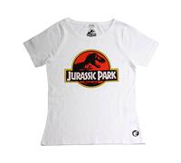 Onomato! Jurassic Park Women's T-Shirt, White, Large