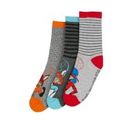 ONOMATO! Miraculous Lady Bug Rena Rouge BunnyX Kids Girls Socks Set 3 Pairs, multicoloured, 27-30