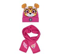 ONOMATO! Paw Patrol Skye Children's Girls Winter Beanie Hat with Ears + Scarf, pink, regulär