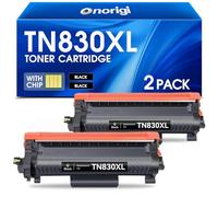 Onorigi TN830XL Toner Cartridge Replacement for Brother TN830XL TN830 XL Toner Work for Brother HL-L2460DW DCP-L2640DW HL-L2400D HL-L2480DW HL-L2405W MFC-L2820DW Printer (2 Black)