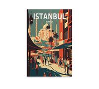 ONOTIO Istanbul Turkey Vintage Travel Posters Landscape 08x12inch(20x30cm) Wall Art Picture Print Canvas Art Poster Modern Family Bedroom Decor Posters