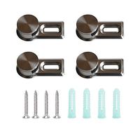 Onous 4 Pieces Heavy Duty Clamp Holder Spacer for Glass Acrylic Glass Pictures Wall Art Screw Mount Zinc Alloy Mirror Clip Mirror Mount Including 4 Stainless Steel Screws and 4 Wall Anchors