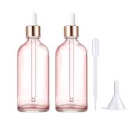 Onperpoe 2 Pcs Glass Dropper Bottles, 100ml, Rose Gold, Reusable, Travel, Round, Glass, Dropper Bottle, Essential Oil, Perfumes, Cosmetics