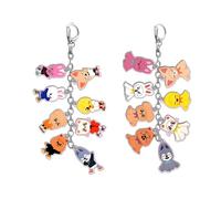 Onperpoe 2Pcs Kpop Keychain Stray Merch, Cute Keyring for Backpack Purse or Keys, Cartoon Animal Keyring for Stray Fans