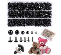 Onperpoe 700pcs Safety Eyes for Crochet Toys 6-14mm Plastic Safe Eye for Toy Making Crochet Safety Eyes with Washers DIY Doll Safe Craft Eye Soft Toy for Amigurumi Stuffed Animals Teddy Bear Dolls