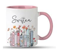 Onperpoe Ceramic Coffee Mug Music Lovers Gifts Merchandise 1989 Album Coffee Cup Presents Singer Fans Merch Stuff Flower Tea Mug 350ml Pink