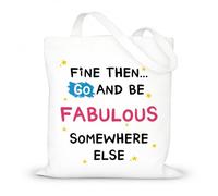 Onperpoe Colleague Leaving Gifts for Women, Be Fabulous Somewhere Else Canvas Tote Bags, Funny Farewell Retirement New Job Leaving Gifts for Colleagues Women Coworkers Work Bestie