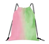 Onperpoe Drawstring Bags, Pink Green Witch Colorful Girls Swimming Bag Waterproof Polyester Lightweight Gym Bag for School Travel Hiking, Cute PE Bags Gift for Kids Teens