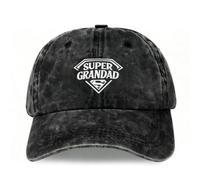 Onperpoe Grandad Christmas Birthday Gifts, Vintage Baseball Cap Presents for Grandad, Super Hat for Grandads Birthday Grandad Gifts from Grandchildren Granddaughter Black