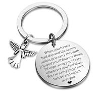 Onperpoe Guardian Angel Keyring - Guardian Angel Gifts Inspirational Angel Keychain Gift for Women Men, Friendship Gifts, Bereavement Gifts, Thoughtful Angel Gifts for Her Him Family Friends