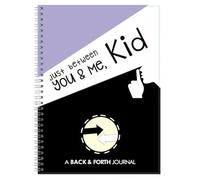 Onperpoe Just Between You and Me Kid Journal Notebook, A Back & Forth Journal Between Grown-Up & Kid, Funny Communication for Parents and Kids (Black Purple)