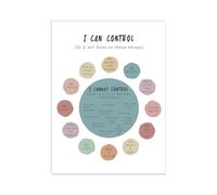 Onperpoe Mental Health Wall Poster Circle of Control Motivational Poster for Office Classroom Decor 12x16 in Unframed