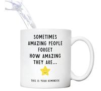 Onperpoe Sometimes Amazing People Forgot Ceramic Mug, Good Luck Positive Thank You Gift New Job Mugs for Women Leaving Gifts for Colleagues Thank You Gifts for Teacher Friends Colleague, 400ml