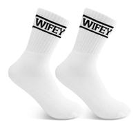 Onperpoe Wifey Socks Gift, Cotton White Bride Socks Wedding Day Novelty Gifts Bridesmaid Bride to be Gifts for Wife on Wedding Accessories Newly Wed Anniversary