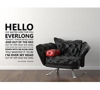 Onpoint Print & Display Foo Fighters Wall Art Sticker Decal Everlong Lyrics Music Quote 76cm x 55cm Self Adhesive Vinyl Black